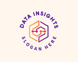 Technology Data Circuit logo design