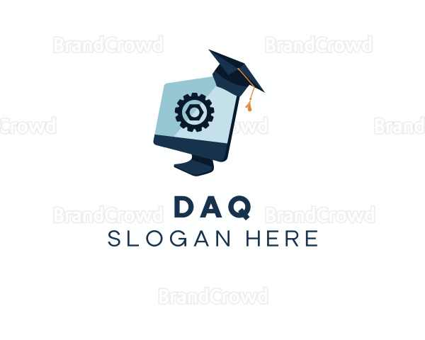 Computer Graduate Cap Logo