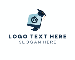 Student - Computer Graduate Cap logo design