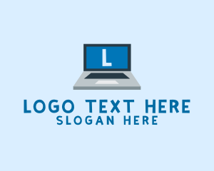 Stroke - Tech Laptop Tech Repair logo design