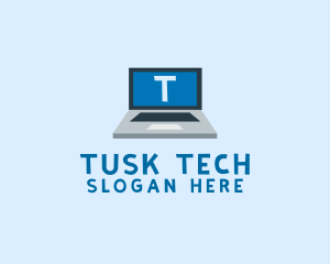 Tech Laptop Tech Repair logo design