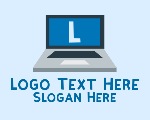 Screen - Tech Laptop Lettermark logo design