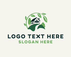 Lawn Care - Garden House Landscaping logo design