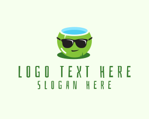 Sunglasses - Cool Coconut Drink logo design