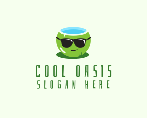 Refreshment - Cool Coconut Drink logo design