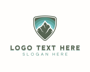 Adventure - Mountain Peak Badge logo design