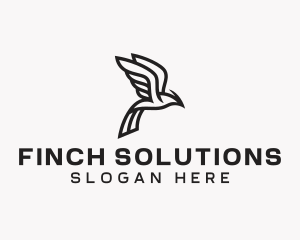 Finch - Flying Hawk Bird logo design