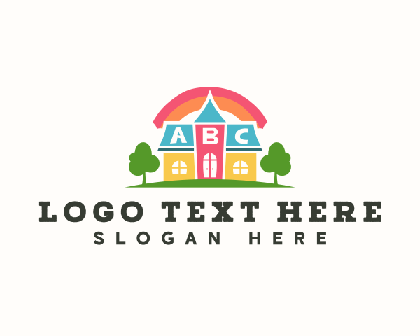 Kindergarten - Kindergarten Preschool Childcare logo design