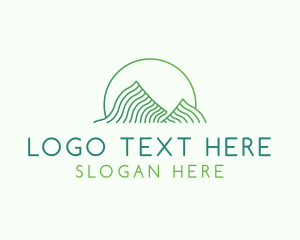 Tourist Spot - Green Mountain Curves logo design