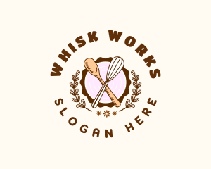 Kitchen Whisk Baking logo design