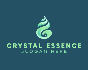 Mineral - Abstract Water Droplet Shell logo design