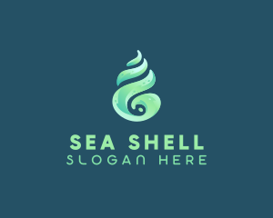 Abstract Water Droplet Shell logo design