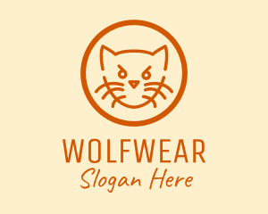 Angry Orange Cat  Logo