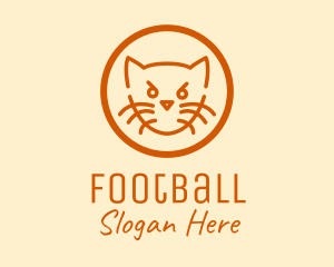 Pet Store - Angry Orange Cat logo design