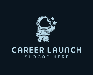 Astronaut Career Success logo design