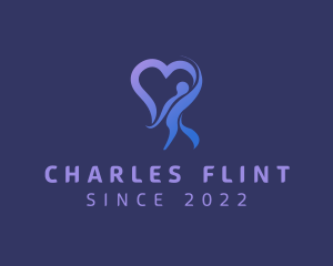Violet - Heart Human Marathon logo design