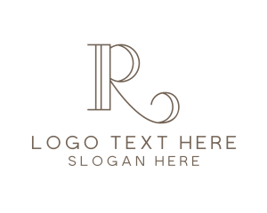 Letter R - Boutique Hotel Restaurant logo design