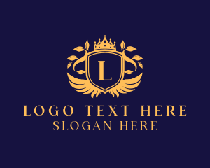 Venue - Crown Wing Shield logo design