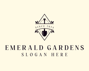 Landscaping Garden Shovel logo design