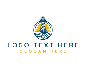 Seashore - Lighthouse Sea Marine logo design