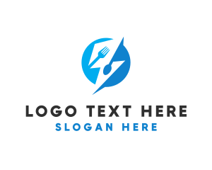 Blue Circle - Fast Restaurant Diner logo design