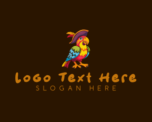 Pirate - Bird Pirate Parrot logo design