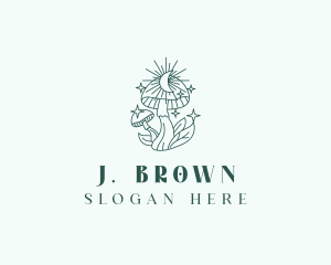 Shrooms - Holistic Mushroom Garden logo design
