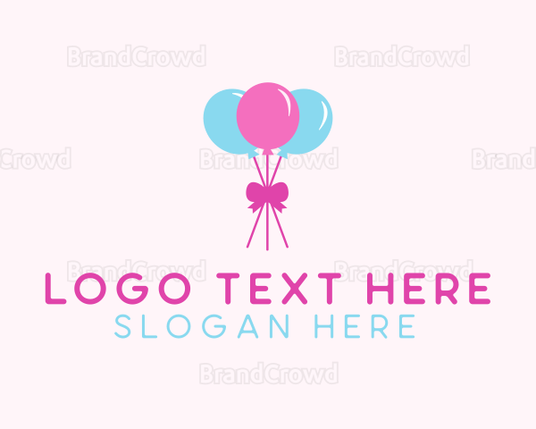 Party Ribbon Balloons Logo