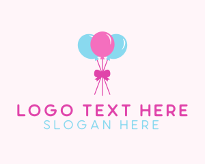 Inflatable - Party Ribbon Balloons logo design
