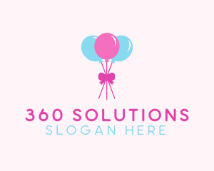 Party Ribbon Balloons logo design