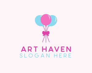 Party Ribbon Balloons logo design