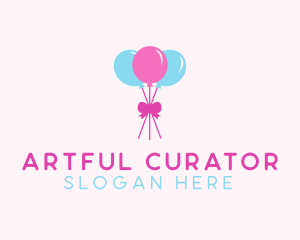 Party Ribbon Balloons logo design