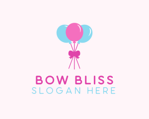 Bow - Party Ribbon Balloons logo design