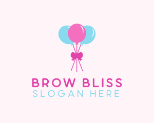 Party Ribbon Balloons logo design