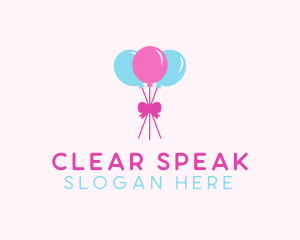 Party Ribbon Balloons logo design