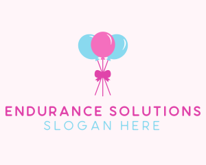 Party Ribbon Balloons logo design