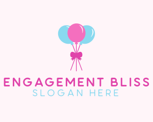 Engagement - Party Ribbon Balloons logo design