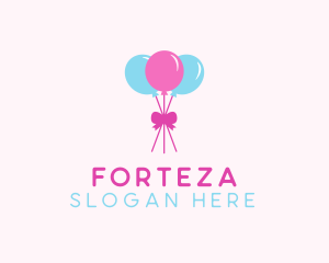 Party Ribbon Balloons logo design