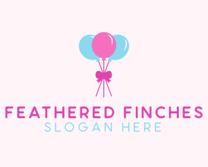 Party Ribbon Balloons logo design