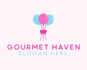 Party Ribbon Balloons logo design