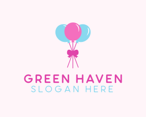 Party Ribbon Balloons logo design