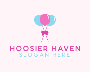 Party Ribbon Balloons logo design