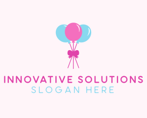 Party Ribbon Balloons logo design