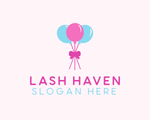 Party Ribbon Balloons logo design