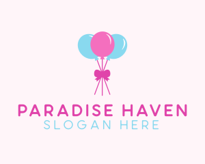 Party Ribbon Balloons logo design