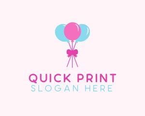 Party Ribbon Balloons logo design