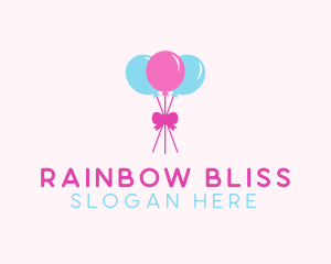 Party Ribbon Balloons logo design