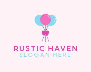 Party Ribbon Balloons logo design