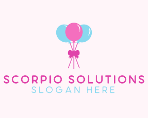 Party Ribbon Balloons logo design