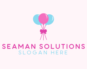 Party Ribbon Balloons logo design